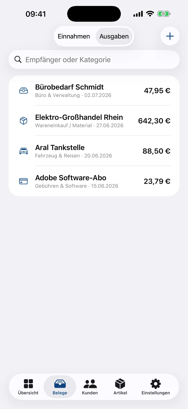 Rechnio — Receipt scan